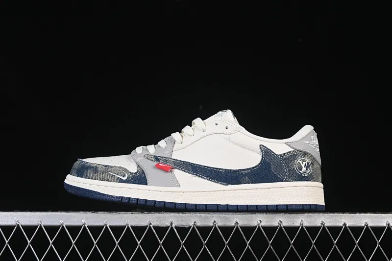 All categories Air Jordan Jordan series basketball shoes Air Jordan 1 Low High-end customized low-top sneakers Travis Scott x Fragment Design x Air Jordan 1 Low OG SP AJ1 Joe 1 LV joint tie-dye denim low-top cultural casual sneakers LD2028-048
